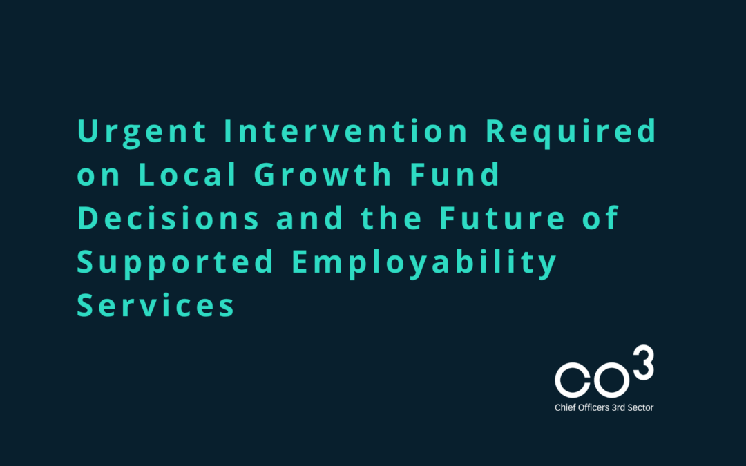 Urgent Intervention Required on Local Growth Fund Decisions and the Future of Supported Employability Services